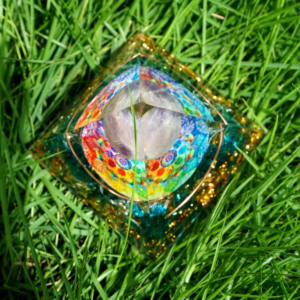 Amethyst Orgone Pyramid EMF Protection