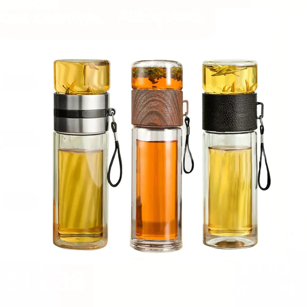 Glass Water Portable Bottle