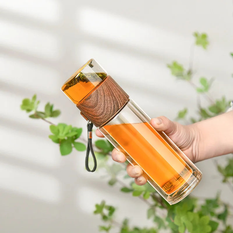 Glass Water Portable Bottle