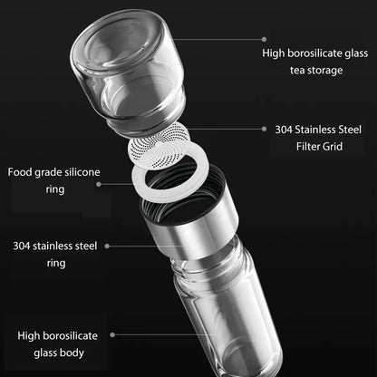Glass Water Portable Bottle